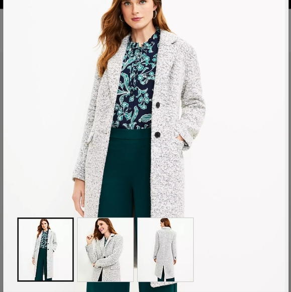 LOFT NWT Boucle Two Button Coat